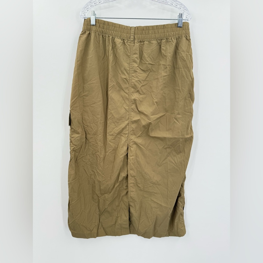 Aerie Offline Women’s‎ Tan Maxi Cargo Nylon Skirt Size Large - Picture 2 of 4